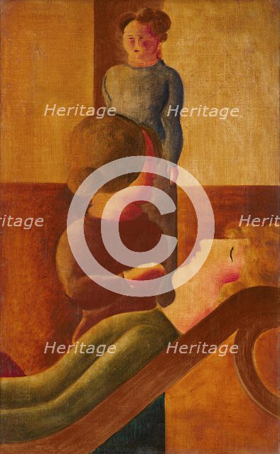 Group with Resting Figure, 1928. Creator: Schlemmer, Oskar (1888-1943).