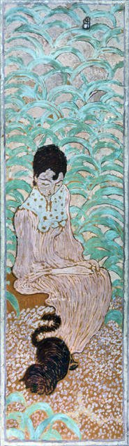 'Seated Woman with a Cat', 1891.  Artist: Pierre Bonnard