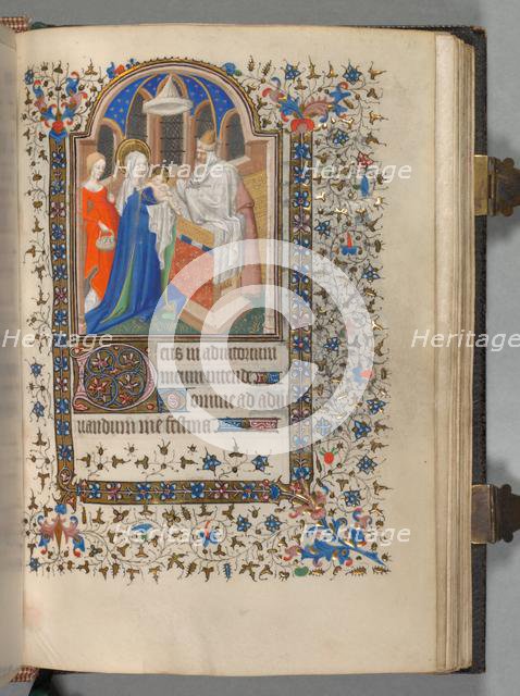 Book of Hours (Use of Paris): Fol. 72r, Presentation at the Temple, c. 1420. Creator: The Bedford Master (French, Paris, active c. 1405-30), possibly studio or workshop of.