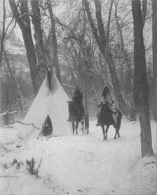 The winter camp-Apsaroke, c1908. Creator: Edward Sheriff Curtis.