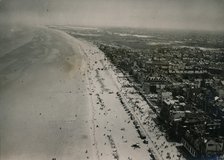 Aerial view of the beaches of Dunkirk during the 10th anniversary ceremonies, June 1950. Artist: Unknown