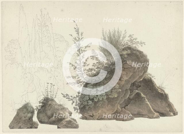 Overgrown Rocks, c.1809-c.1812. Creator: Josephus Augustus Knip.