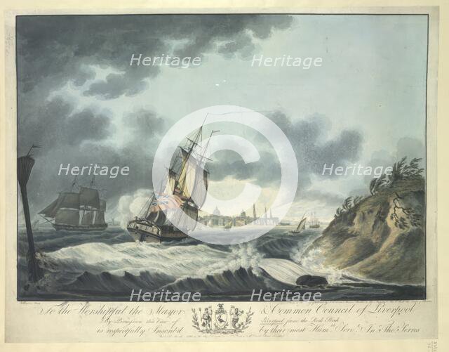 View of Liverpool from the Rock Perch, 1797.  Creator: John Thomas Serres.