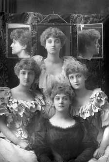 The Dene sisters, 1893.Artist: W&D Downey