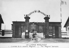 Entrance to the Maginot barracks, Maginot Line, France, c1935-1940. Artist: Anon