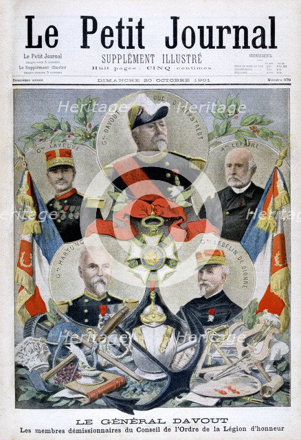 General Davout and members of the Council of the Legion d'Honneur, 1901. Artist: Unknown