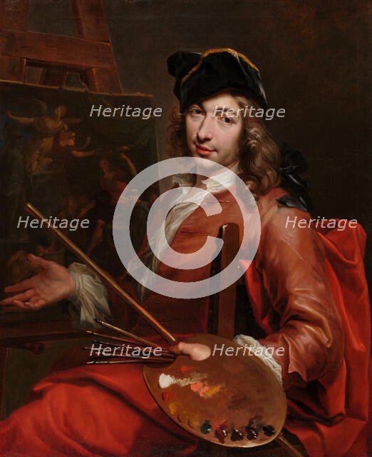 Self-Portrait Before an Easel, First third of 18th cen.. Creator: Helmont, Zeger Jacob van (1683-1736).