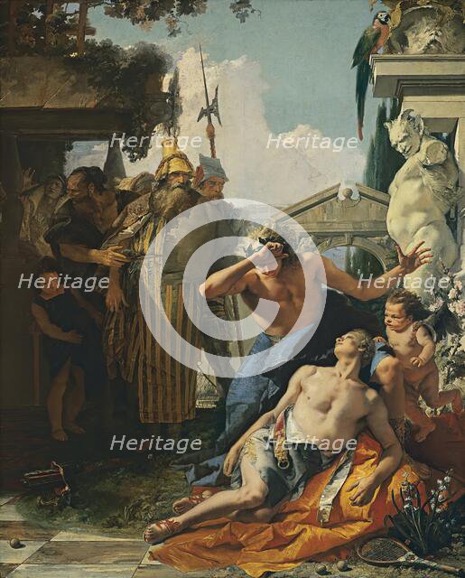The Death of Hyacinthus, 1752. Creators: Giovanni Battista Tiepolo, Ovid.