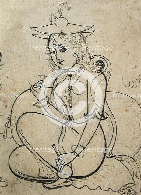 Portuguese Woman Drinking Wine, c1725. Creator: Unknown.