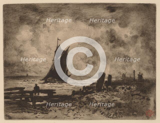 Marine: Souvenir of Medway, 1879. Creator: Felix Hilaire Buhot.