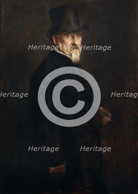 Portrait of Senator Giovanni Morelli, 1886. Creator: Lenbach, Franz, von (1836-1904).