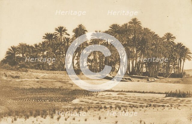 Vue de l'ile d'Eléphantine, en face d'Assouan, 1849-50. Creator: Maxime du Camp.