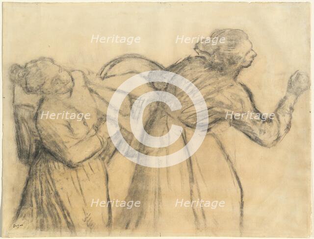 Laundress Carrying Linen, c. 1885/1895. Creator: Edgar Degas.