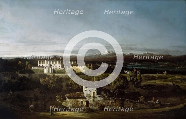 View of Villa Perabò, later Melzi, in Gazzada, 1744. Creator: Bellotto, Bernardo (1720-1780).