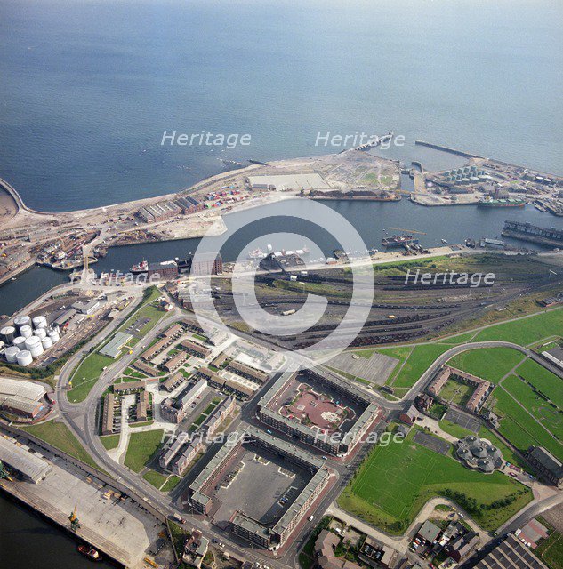 The Docks, Sunderland, Wearside, 1985. Artist: Aerofilms.