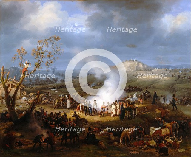 Napoleon's bivouac on the eve of Austerlitz, 1 December 1805. Artist: Lejeune, Louis-François, Baron (1775-1848)