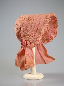 Sunbonnet, American, ca. 1840. Creator: Unknown.