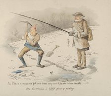 The Pike is a voracious fish and bites readily in the Winter months-Old Gentleman..., 1830-64. Creator: John Leech.