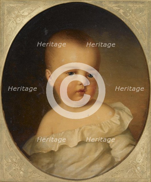 Portrait of Maria Theresa of Austria-Este (1849-1919) as child, 1850. Artist: Einsle, Anton (1801-1871)