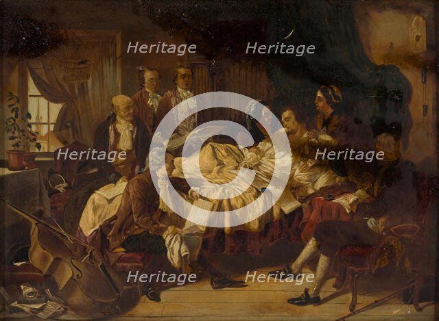 The last moments of W A  Mozart. Creator: Henry Nelson O'Neil.