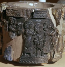 Procession of musicians on a steatite pyxis, 8th century BC. Artist: Unknown