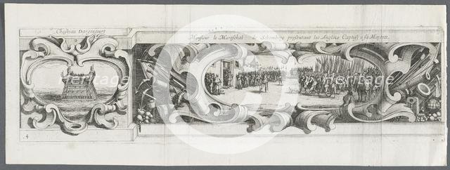 The Siege of La Rochelle: Plate 14, 1628-1630. Creator: Israël Henriet (French, c. 1590-1661); Abraham Bosse (French, 1602-1676), or.