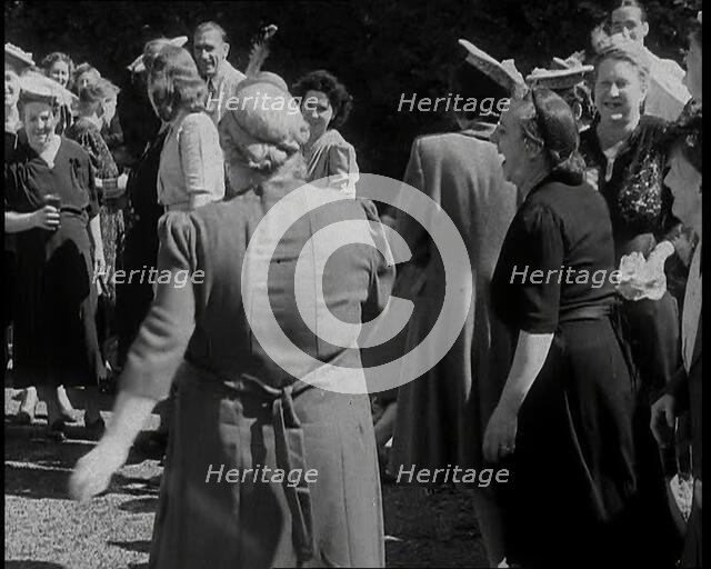 A British Woman Dancing in the Open Air and Sunshine and Kicking Her Leg up High Towards..., 1938. Creator: British Pathe Ltd.