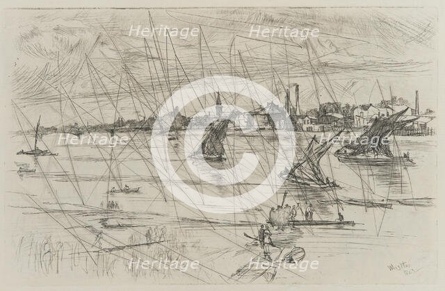 Battersea Reach, 1863. Creator: James Abbott McNeill Whistler.