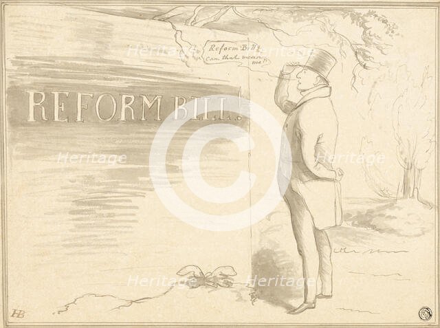 The Handwriting on the Wall, n.d. Creator: John Doyle.