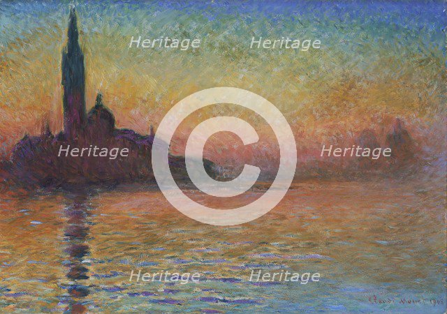 'San Giorgio Maggiore by twilight', 1908. Artist: Claude Monet.