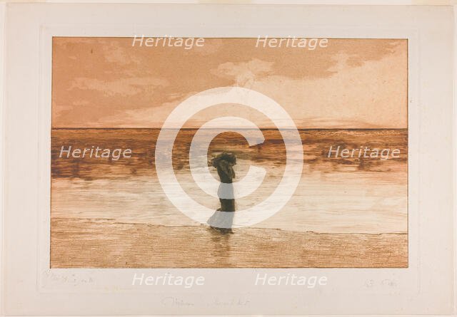 Abandoned, plate five from A Life, 1884. Creator: Max Klinger.