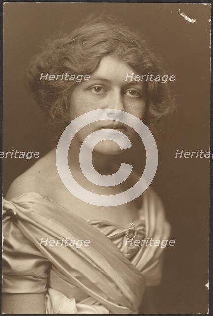 Portrait of a Woman in Formal Dress, 1907-1943. Creator: Louis Fleckenstein.