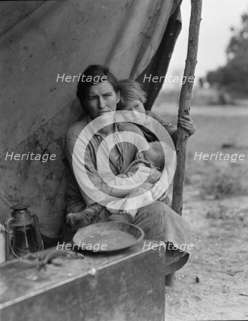 Migrant agricultural worker's family, Nipomo, California, 1936. Creator: Dorothea Lange.
