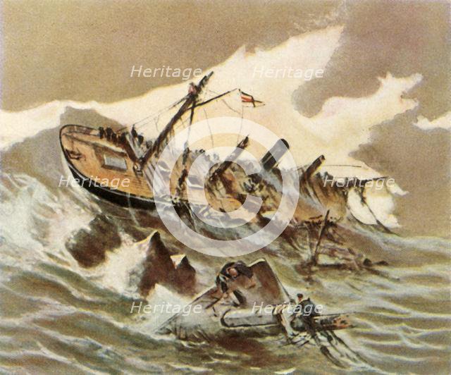 The gunship 'Iltis' is wrecked, 1896, (1936). Creator: Unknown.
