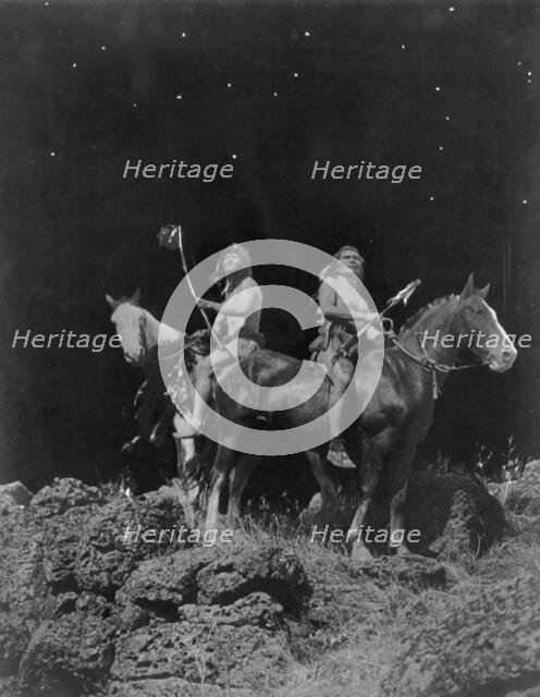 Watching for the signal-Nez Percé, c1910. Creator: Edward Sheriff Curtis.