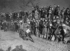 172 cc SOS of RWH Hole competing in the MCC Lands End Trial, Beggars Roost, Devon, 1936. Artist: Bill Brunell.