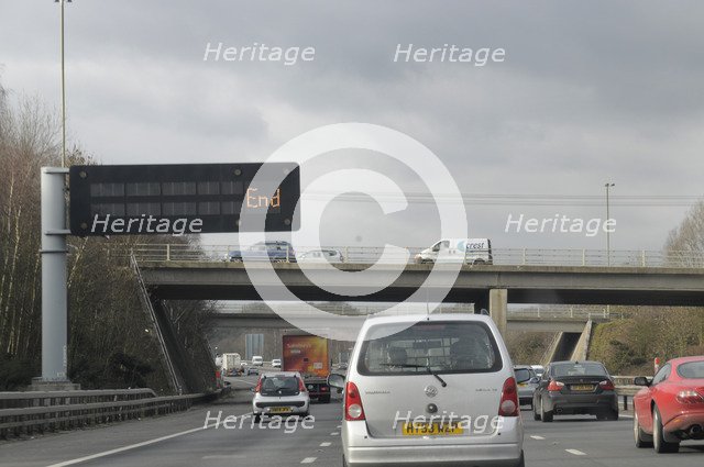 M27 Motorway Matrix overhead warning sign