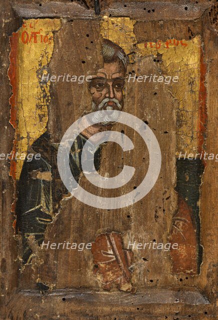 Saint Peter, Saint Vincent and Saint Victor, between 1500 and 1600. Creator: Greek School.