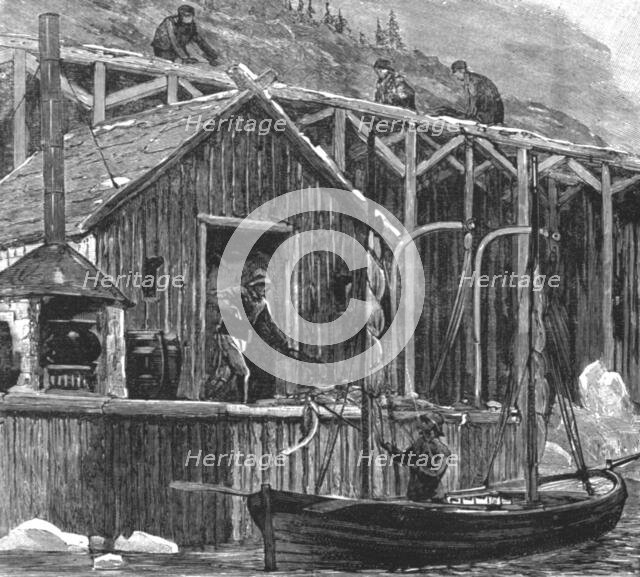 ''The Newfoundland Fisheries Question - British Fishing Room on the French Shore', 1890. Creator: Unknown.