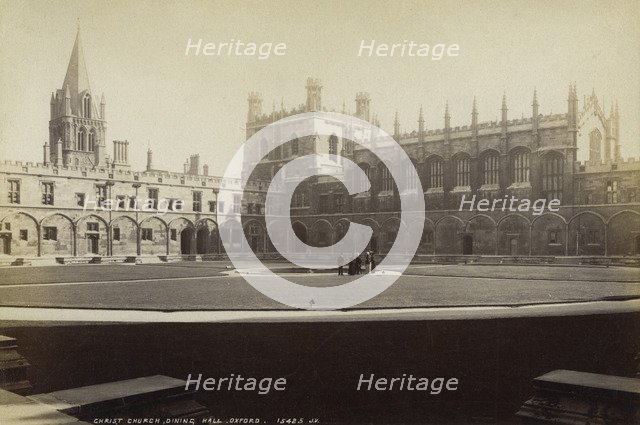 Dining hall, Christ Church College, Oxford, Oxfordshire, late 19th or early 20th century. Artist: Unknown