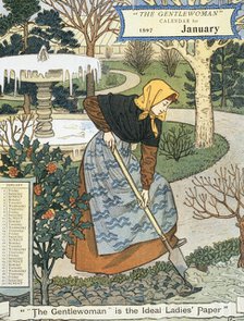 "The Gentlewoman" Calendar for January 1897. Creator: Unknown.