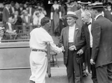 Baseball, Professional, Champ Clark, Shaking Hands with Clark Griffith, 1912. Creator: Harris & Ewing.