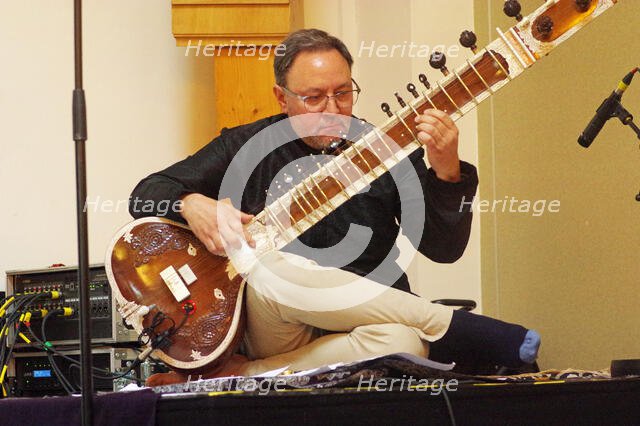 Jonathan Mayer, Indo Jazz Fusion Revisited, Loughton Methodist Church, Loughton, Essex, 2024. Creator: Brian O'Connor.