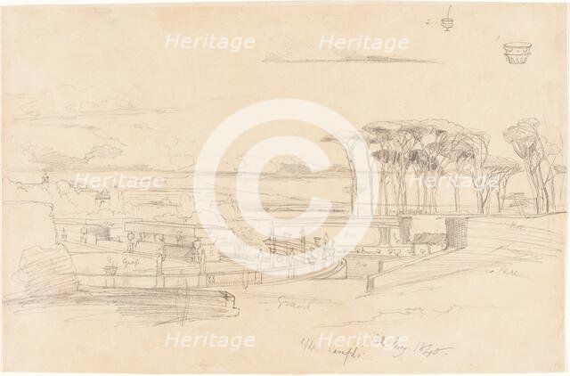 Villa Pamphili, 1840. Creator: Edward Lear.