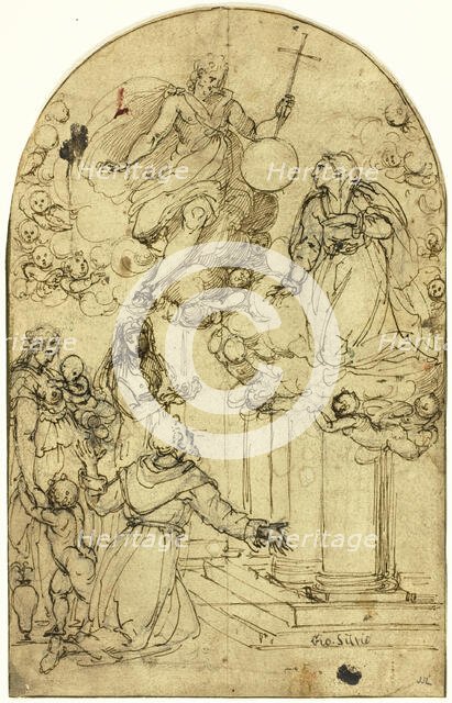 Vision of Saint Francis of Assisi at Portiuncula (recto), n.d. Creator: Unknown.