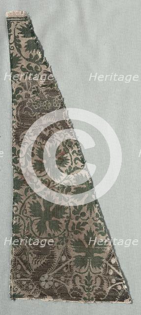 Silk Fragments, 1350-1399. Creator: Unknown.