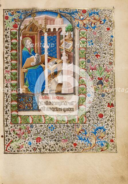 Saint Luke; Book of Hours, about 1440-1450. Creator: Workshop of the Bedford Master.