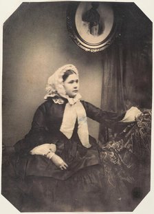 Mlle. Jeanne tellement tremblante que le photographe ne peut pas fixer les yeux, 1854-56. Creator: Louis-Pierre-Théophile Dubois de Nehaut.