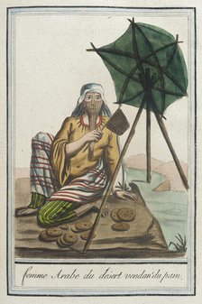 Costumes de Différents Pays, 'Femme Arabe du Desert Vendant du Pain', c1797. Creators: Jacques Grasset de Saint-Sauveur, LF Labrousse.