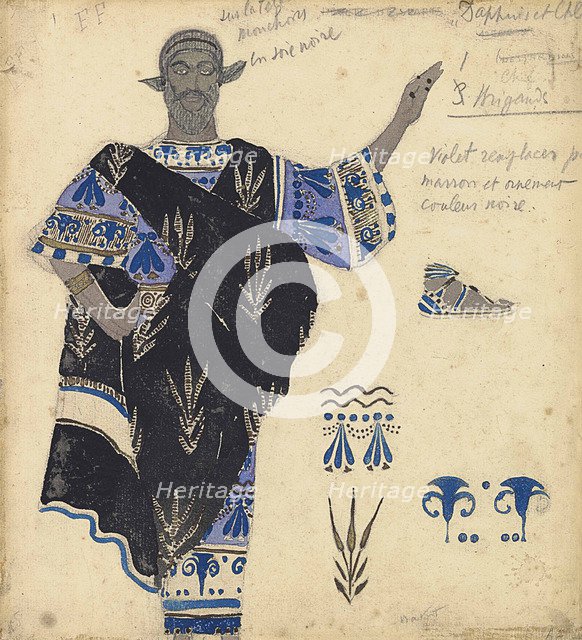 Costume design for the ballet Hélène de Sparte by E. Verhaeren and D. de Séverac, 1912.